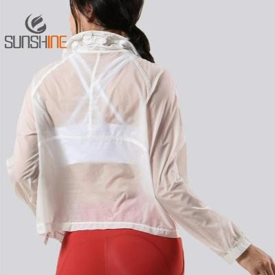 China Lulu New Sun Protection Jacket Sun Block Clothing Yoga Clothing Ultrathin Breathable Jacket Light Breathable Outdoor Women for sale