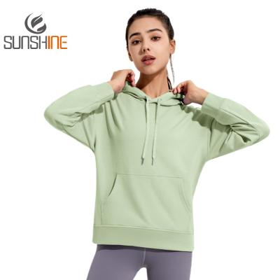 China Cover-Up Yoga Fitness Sports Women Stretch Hoodie Women's Workout Top Sweatshirt Breathable Luxury Outdoor Running Apparel Long Sleeve Custom for sale