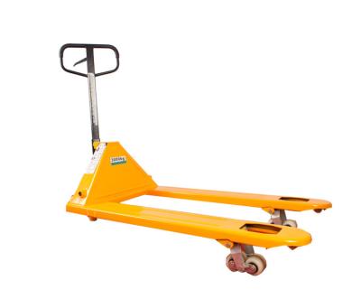 China Building Material Shops Hydraulic Lifter Truck Hydraulic Hand Forklift Pallet Lift Manual Trolley 2 Ton for sale