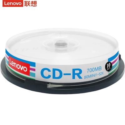 China Suitable Lenovo CD-R 12cm Diameter 52X 700M Disc Capacity Blank Single Layer High Quality Discs for sale