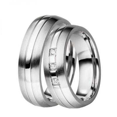 China Silver Stainless Steel Fashion Men And Women Titanium Steel Wedding Engagement Ring for sale