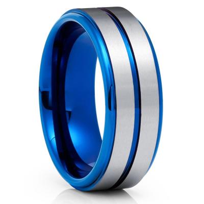 China Wholesale Vintage Tungsten Carbide Blank Ring For Inlay Mens Jewelry for sale