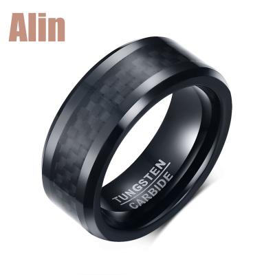 China 2018 Hottest High Quality Black Color Fashion Jewelry Tungsten Tungsten Ring For Men for sale