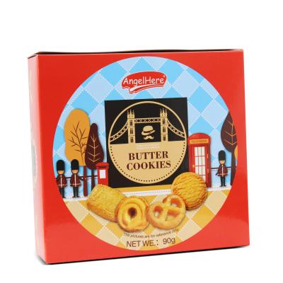 China 2021 wholesale premium cookies low fat butter cookies shortbread cookies in box packaging100g for sale