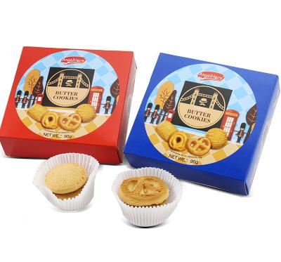 China 2021 Angelhere 100g style low fat danish butter cookies with paper box cooki maker for sale