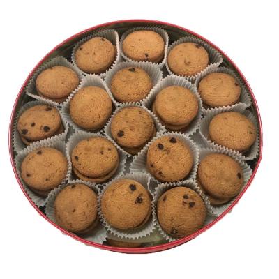 China Low Fat Christmas Gift Tin Boxes For Danish Butter Chocolate Chip Cookies for sale