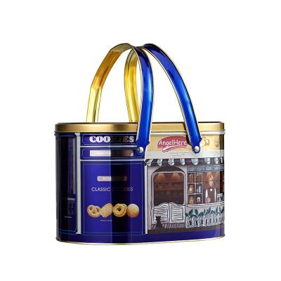 China Full Size Christmas Gift Tin Boxes For Danish Butter Chocolate Chip Cookies Chocolate Chip for sale