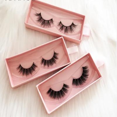 China Full Volume Exported Good Quality Wholesale 25MM Faux Wispy Fluffy 3D Mink Eyelashes for sale