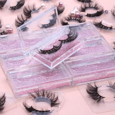 China Natural Long Wholesale Vendor 25mm Fluffy 100% Real Mink Eyelashes With Custom Packaging Box for sale