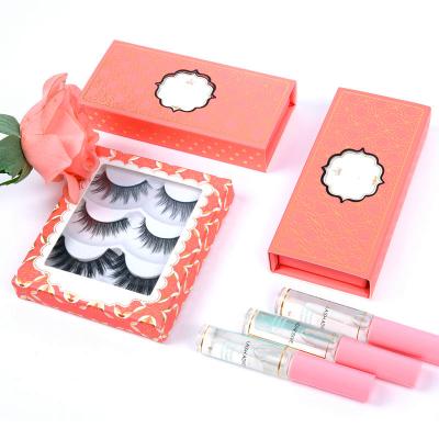 China Long Wholesale Seller Natural 25mm Mink Eyelashes Private Label 3D Mink Strip Eyelash for sale