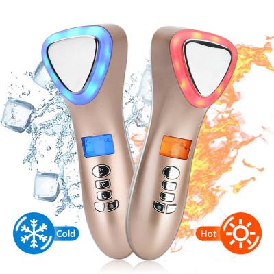 China Facial Hair Removal EMS Face Massager with Red&Blue Light+Hot/Ice Skin Tightening for Face Lift, Anti-Wrinkle, Skin Tightening, Face Tightening for sale