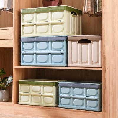 China Plastic storage box Korea style pp portable collapsible movable crate viable storage box plastic storage box for sale