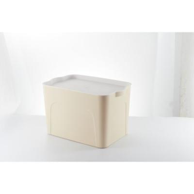 China Apricot Supplier Factory Japanese Style Large Edge Viable Safety Smooth Use Plastic Storage Box With Lids for sale