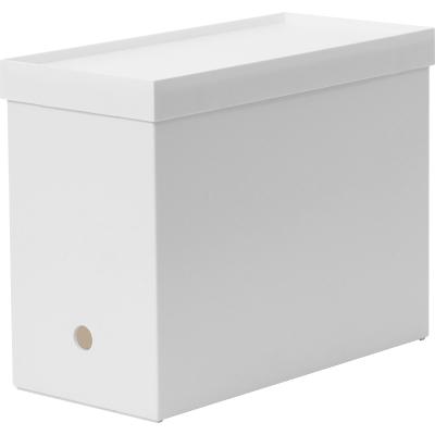 China Large Capacity Good Quality A4 Desktop Sustainable File Storage Box With Cover&wheel for sale