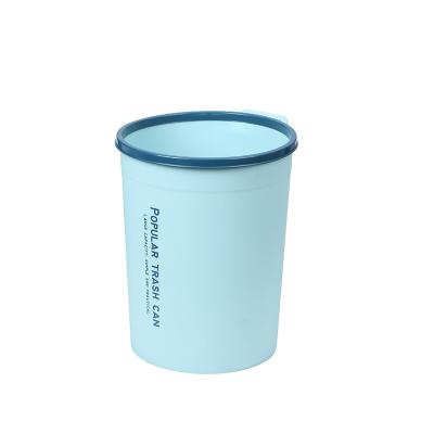 China Sustainable Hot Selling Popular Plastic Round Waste Bin Kitchen Bathroom Bedroom Trash Cans for sale