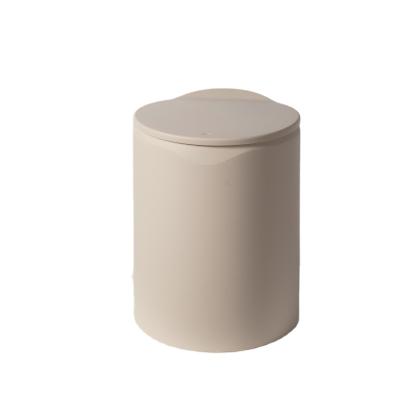 China High Capacity Sustainable White Beige And Pink Large Lid Single Press Kitchen Waste Bin Made By PP Material for sale