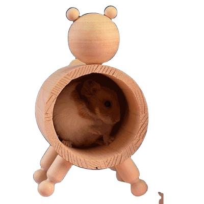 China New Style Lower Price Chew Toy Windproof Wooden Hamster Wooden House Small Stable for sale