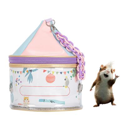 China Sustainable Luxury Hamster Travel Carrier Cages Honey Guinea Sugar Glider Portable Hedgehog Nest Outdoor Viewing Bag Chinchillas for sale