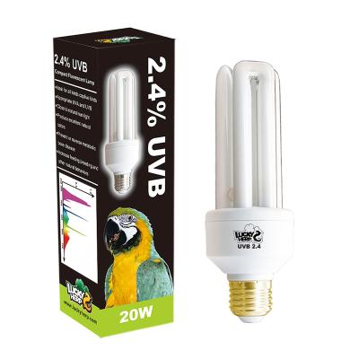 China Sustainable Factory Directly Sell 20 Watt Growing Bird Lamp Parrot Lamp UVB 2.4% Fluorescent Bulb for sale