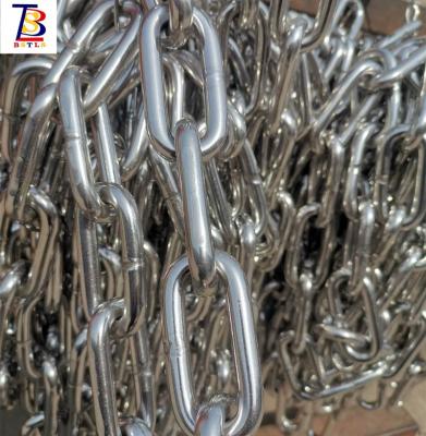 China Widely use 316 and DIN763 standard 304 stainless steel long link chain for sale