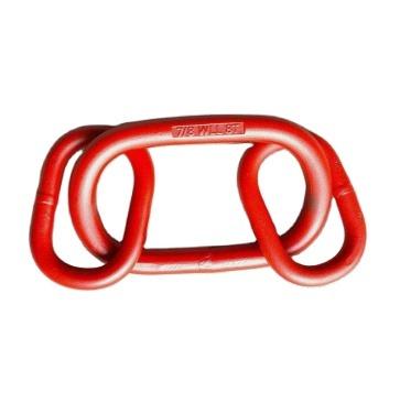 China Lifting Alloy Steel Forged Painted Red MT G80 Connecting Link Fixture For Chain Sling Heavy Industry for sale