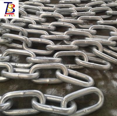 China High Strength Germany Standard Welded DIN763 Steel Link Chain Good Quality 28mm Link Chain for sale