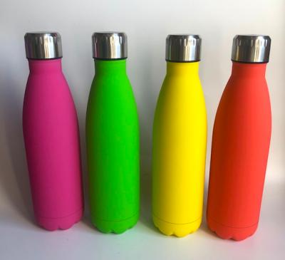 China 500ml Sustainable Spray Paint Stainless Steel Rubber Water Bottle For Outdoor Sports Camping Hiking for sale