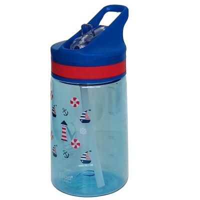 China 400ml Children Kids Cartoon Water Bottle With Straw For School for sale