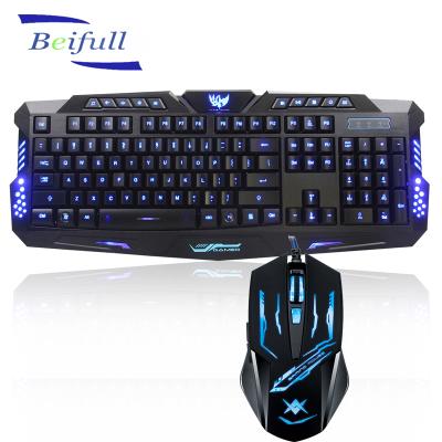 China Variable and Adjustable Brightness Top Selling Backlit Color Online PC Keyboard and Mouse with Backlit Blast Mode for sale