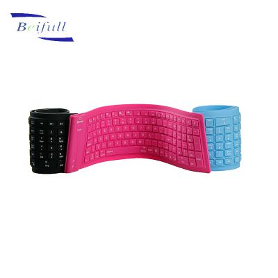 China Fold Waterproof Italian French-German Silicone Layout BT Wireless Natural Keyboard on Wholesale for sale