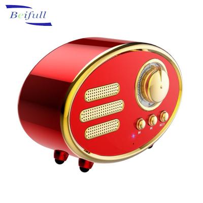 China Mini Wireless Speaker Retro Look BT Wireless Speaker Portable Support TF Card for sale