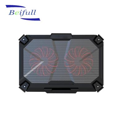 China Notebook Cooler Shenzhen Offered Dual Fans Heavy Duty Laptop Cooler Protection for sale