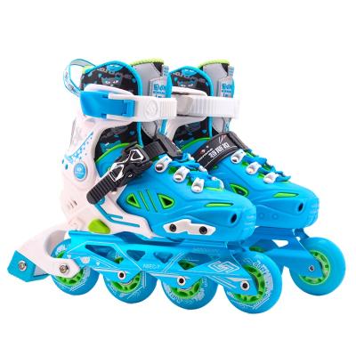 China GOSOME GX-1601 New Material Kids Roller Skate Flashing Model Leather Flat Shoes With Colorful Printing For Sale for sale