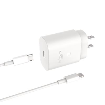 China Super Fast Charging 25W Smart Match PD Charger USB Type C Wall Charger For Samsung for sale