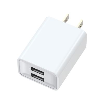 China Conveient safe free printed logo trending product 2021 usb c cable fast charging type 5v2a 2 ports wall charger for samsung iphone xiaomi for sale