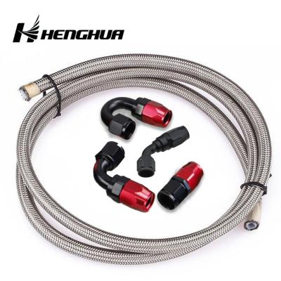 China Nylon Braided Oil Hose Gas Line Rubber Hose With An Black Ptfe Hose en venta