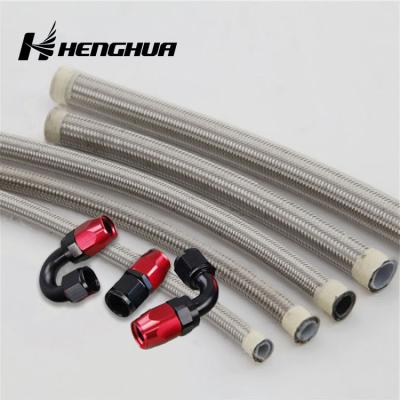 China Nylon Cotton Over Stainless Steel Braided Ptfe Fuel Line Oil Gas Hose en venta