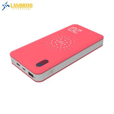 China Customize Wireless Power Bank 20000mAh with 3-IN-1 Cable LED Digital Display Mobile Phone Backup Battery Charger for sale