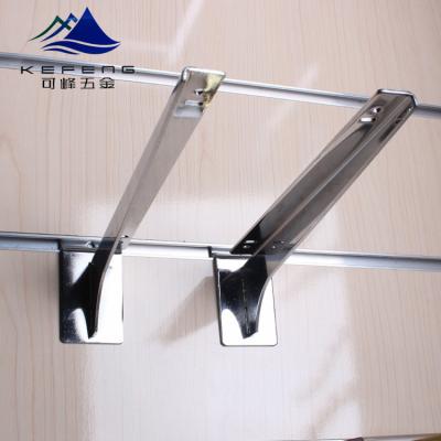 China Slatwall Steel Chrome Plating Shelf Brackets For MDF Board for sale