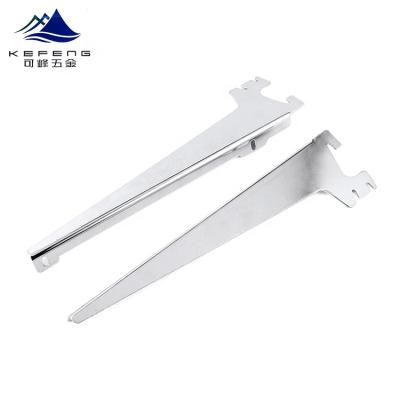 China Metal Metal Display Shelf Brackets Support Double Slot Column For Supermarket for sale