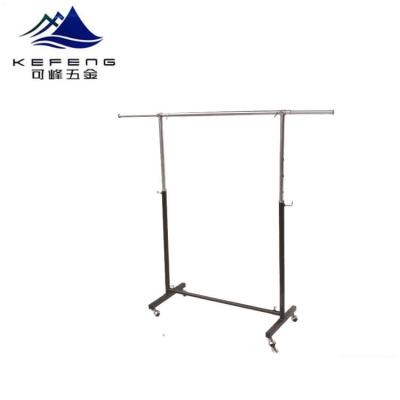 China Clothes Show Chrome Commercial Portable Pipe Garment Rack for sale