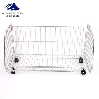 China Cliping On Shelf Factory Wholesale Metal Wire Mesh Zinc Store Cage For Supermarket for sale