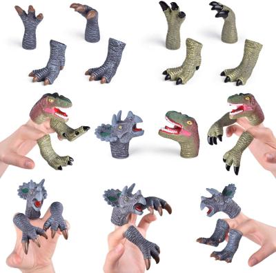 China LITTLE FUN TOYS 10PCs Dinosaur Finger Puppets Boys Girls Kids Birthday Gift Party Fun Customization Supplies Favors Decorations for sale