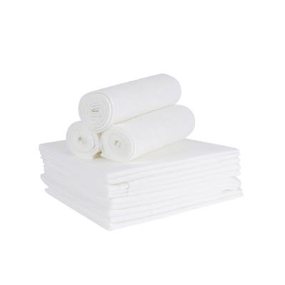 China OEM White Rectangle Disposable Bath Towels 100 Cotton 145gsm for sale