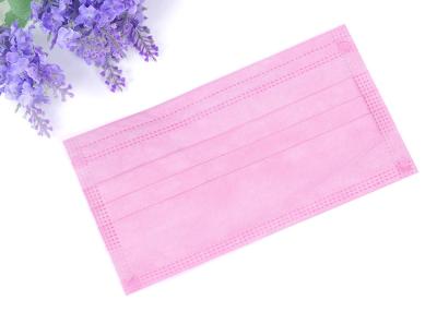 China Pink Non Woven Disposable Medical Face Mask , Surgical Mouth Mask for sale