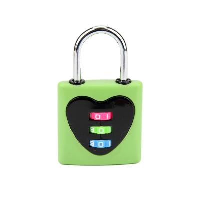 China Cute Figure Cartoon Padlock Metal Combination Heart Shaped Lock for sale