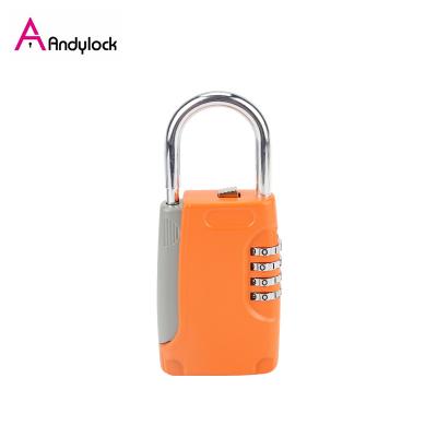 China Aluminum Alloy LOCK BOX FOR 4 Digit Combination Keys Combination Key Lock Box Outdoor Safe Portable Key Holder Key Storage for sale