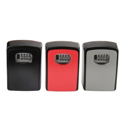 China Aluminum Alloy LOCK BOX FOR Outdoor Mount Key Storage Key Box Combination Wall Lock Safe Box for sale