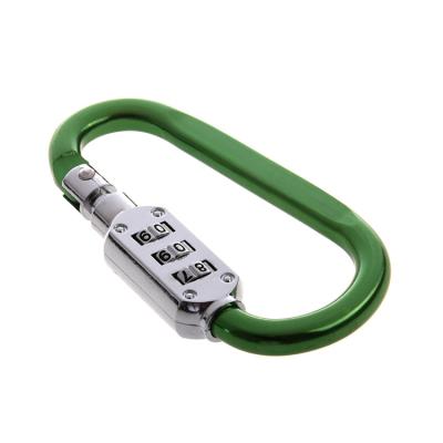 China Zinc Alloy Outdoor Rising Attaching Multifunctional Combination Lock Spring Code Lock Carabiner Hook Padlock Gym Combination Lock for sale