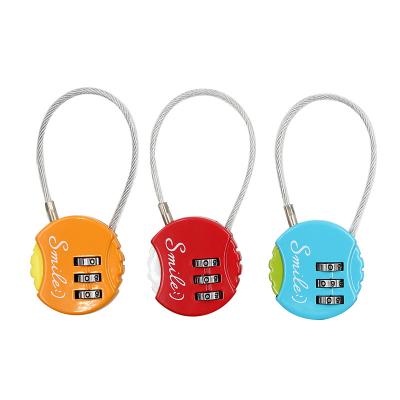 China High Quality Zinc Alloy Luggage Combination Lock Travel Luggage Lock Cable Padlock for sale